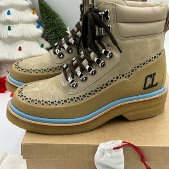 Men's Christian Louboutin WASSENGRAT boots calf leather and suede size 43.5 - Picture 11 of 11